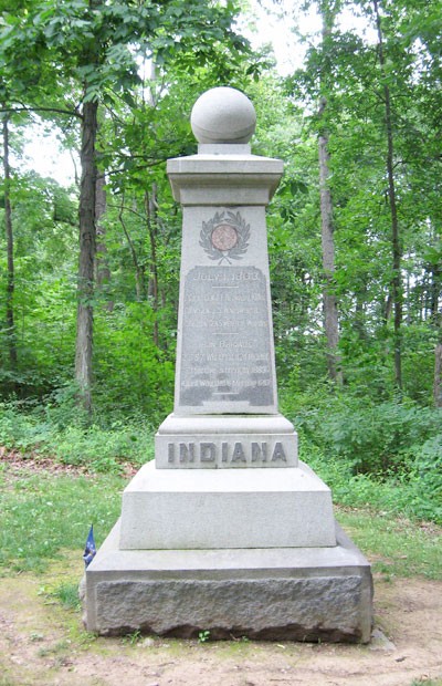 Monument to the 19th Indiana Infantry at Gettysburg