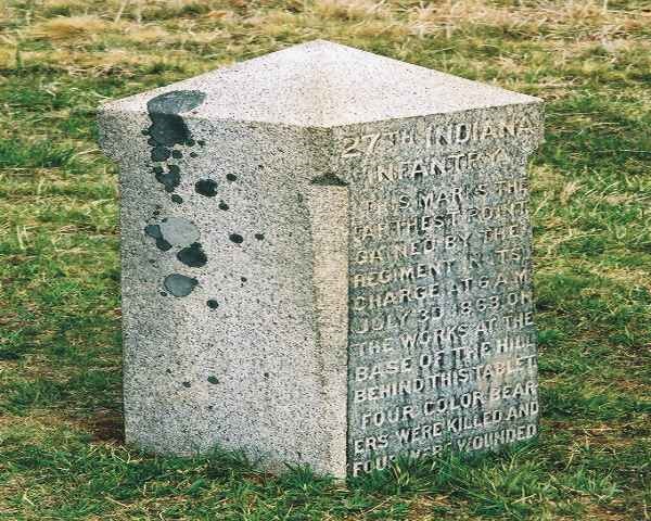 Farthest Point of the Regiment's Advance Marker