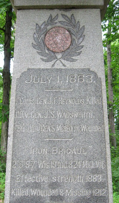 Monument to the 19th Indiana Infantry at Gettysburg